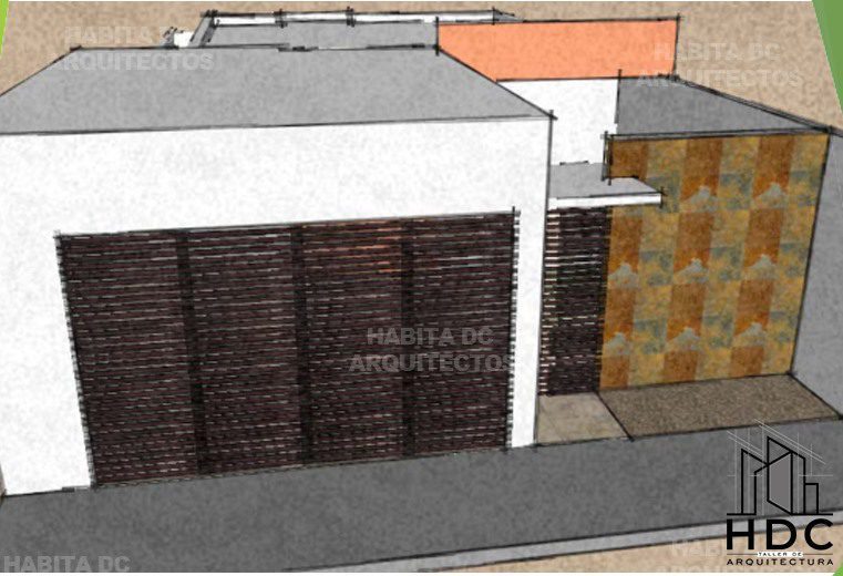 En el centro se puede ver el nombre Habita DC, mientras que en la esquina inferior derecha se HCD Taller de Arquitectura
