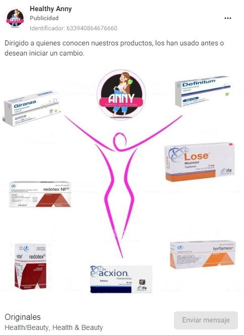 Healthy Anny venta de medicamento controlados.
