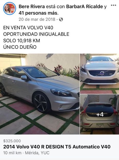 Volvo vendido por mas de 300 mil pesos.