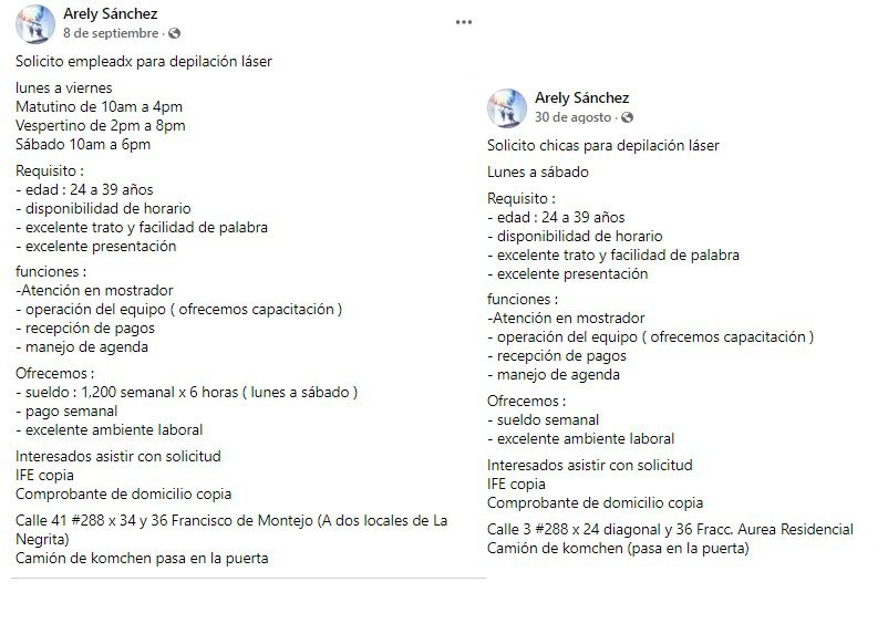 Perfil de Arely Sanchez buscando nuevas posiciones antes de cerrar la clínica.