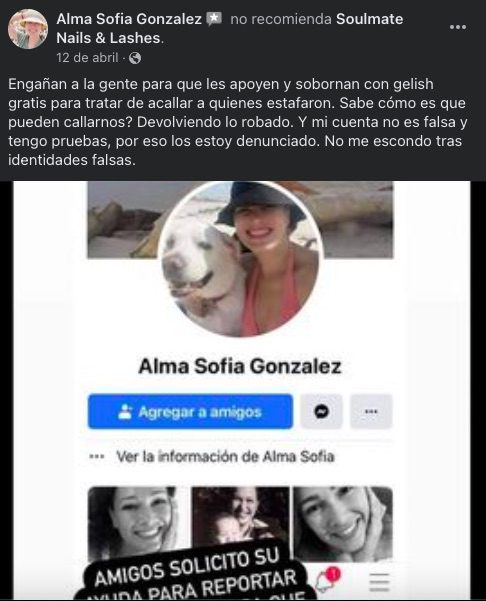 Cleyni Desire Pavía Molina ofrece sobornos para reportar cuentas de afectados