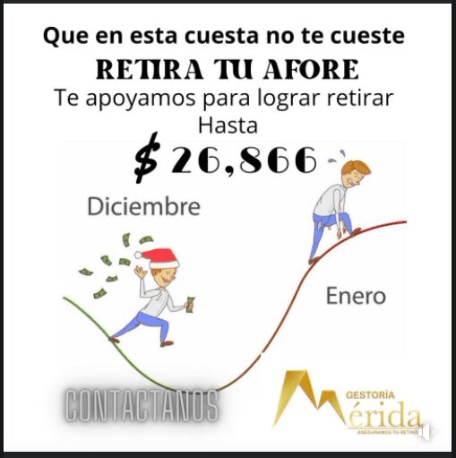 Anuncio de Gestoría Mérida aseguran tu retiro.