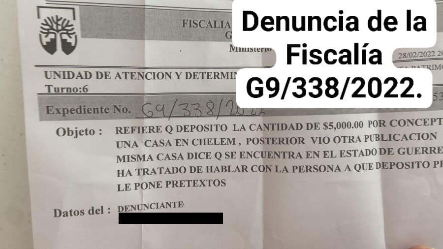 Denuncia en contra Anahi Chi