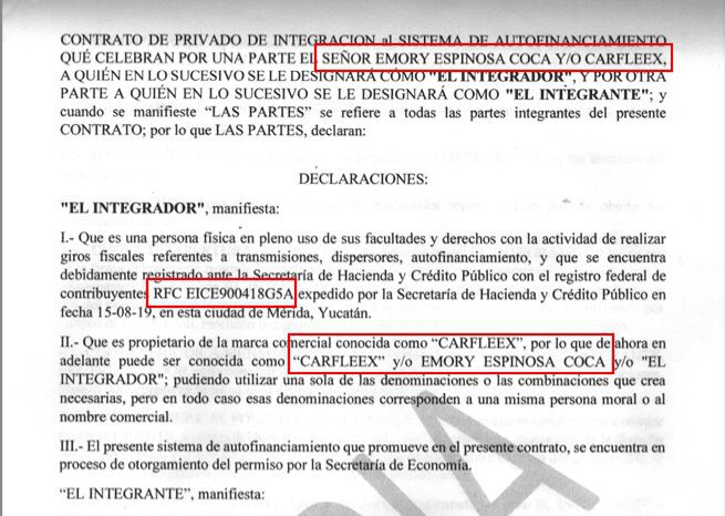 Contrato de Carfleex
